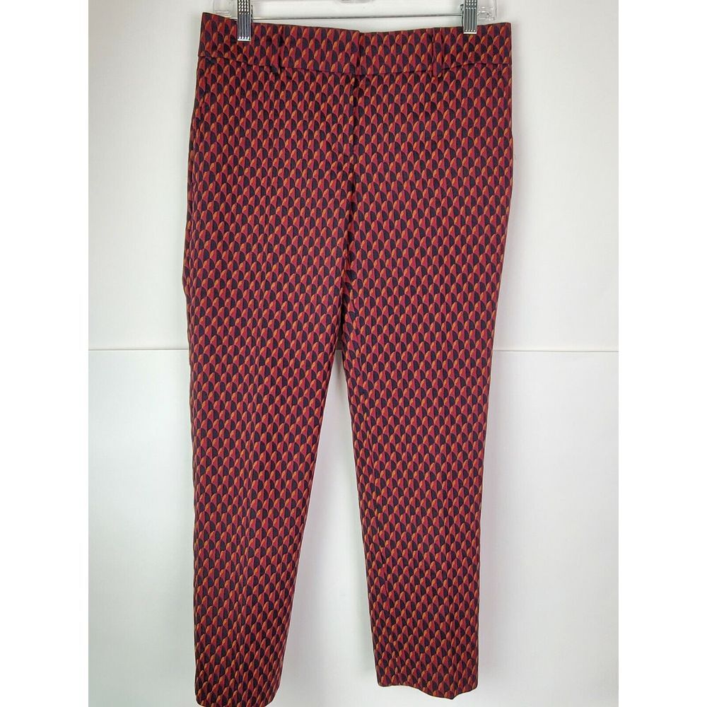 Ann Taylor Women's Devin Fit Burgundy Ankle Pants Work Career Size 2 GUC